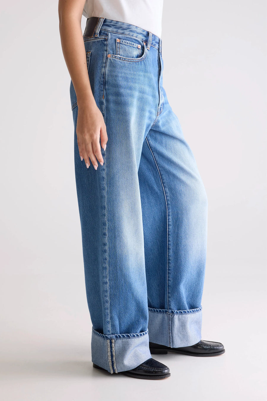 BELLEROSE PATSY52 / N. 67 LOOSE FIT LOW RISE BLUE DENIM IN BLUE STONE