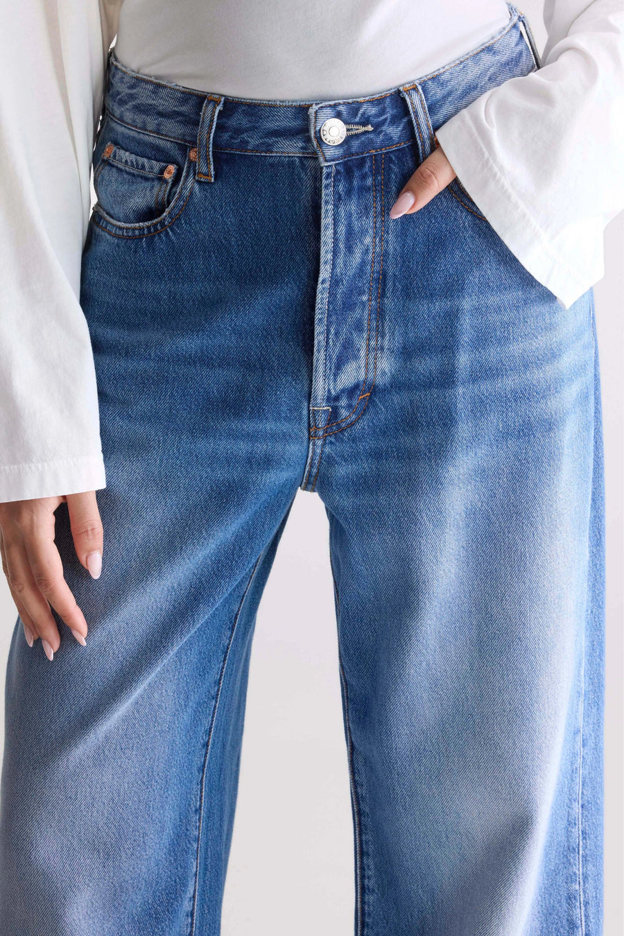 BELLEROSE PATSY52 / N. 67 LOOSE FIT LOW RISE BLUE DENIM IN BLUE STONE