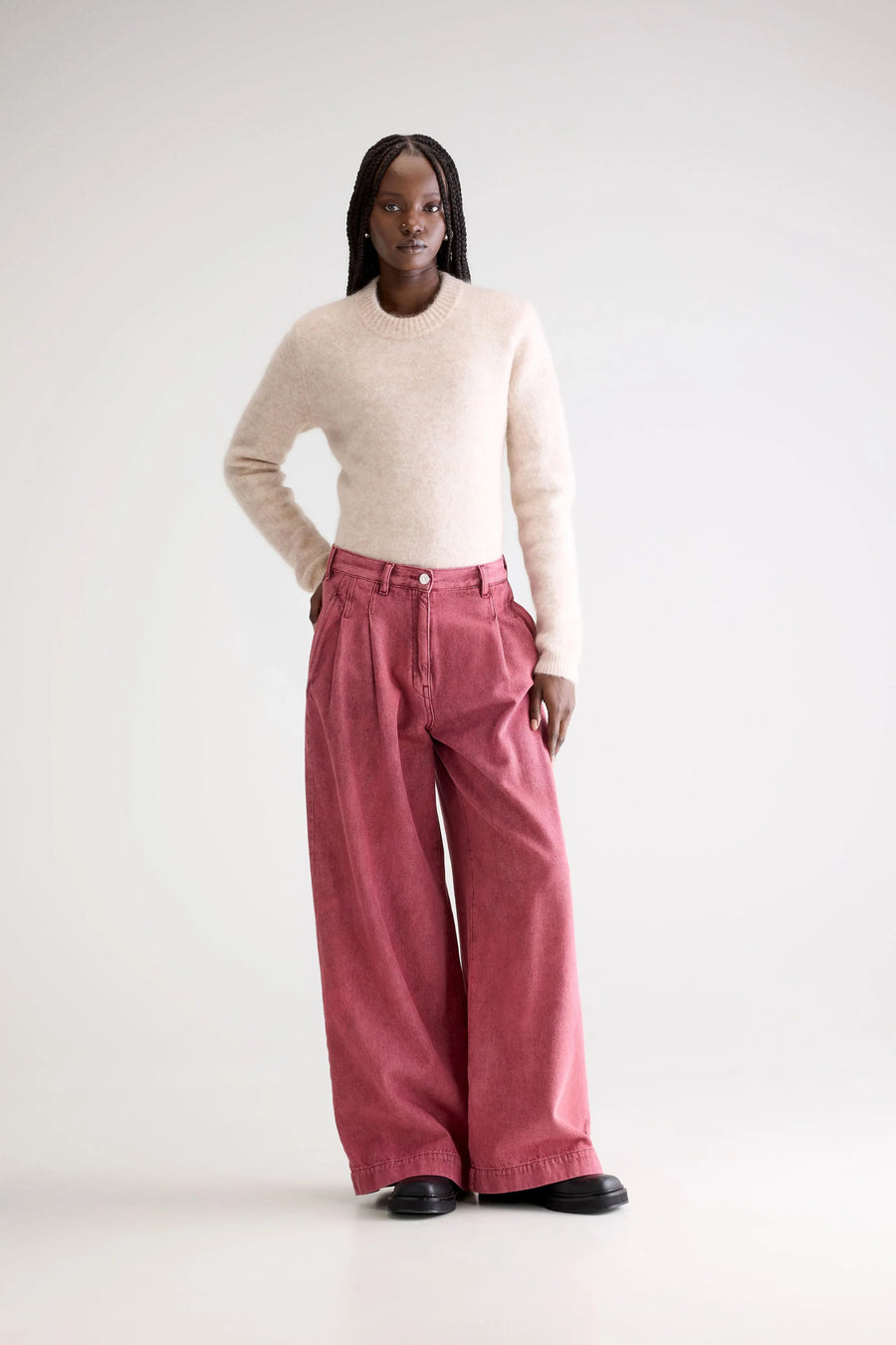 BELLEROSE POPS JEANS IN WINE STONE WASH