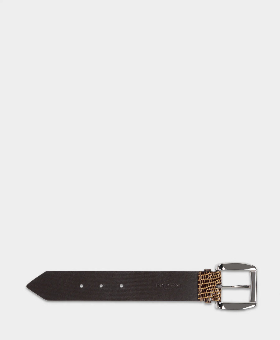 J & M DAVIDSON BONNY MEDIUM BELT IN BROWN