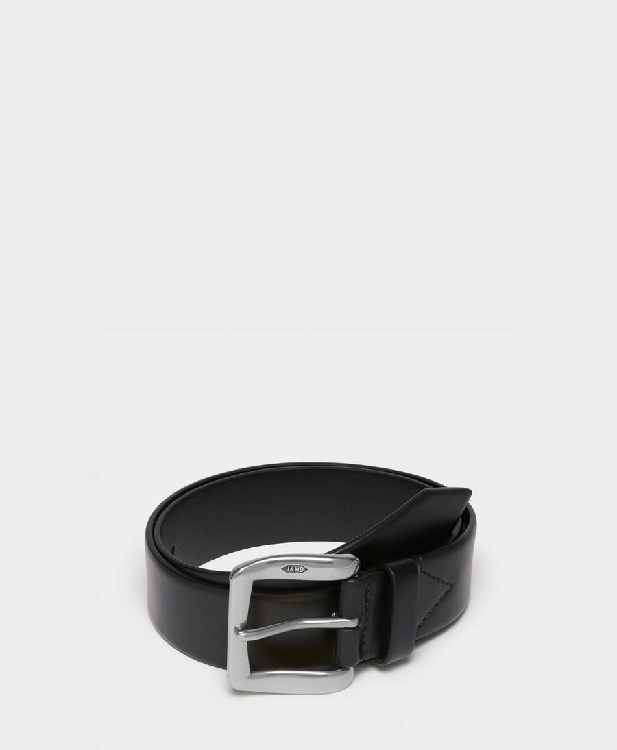 J & M DAVIDSON BONNY MEDIUM BELT IN BLACK/SILVER