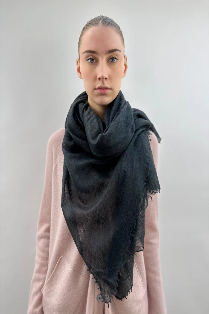 SIAN JACOBS MARMEE CASHMERE SCARF IN NIGHTSHADE