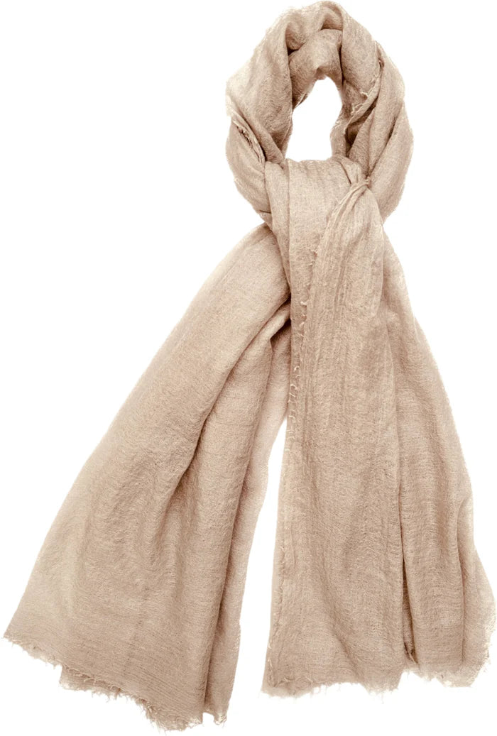 SIAN JACOBS MARMEE CASHMERE SCARF IN BARE