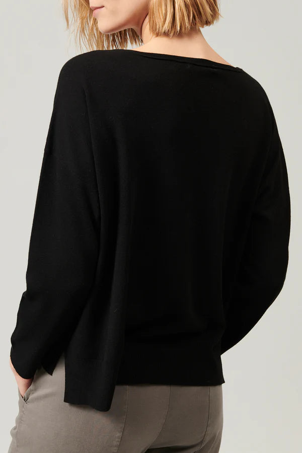 TRANSIT OVERSIZED VISCOSE WOOL MIX KNIT IN BLACK