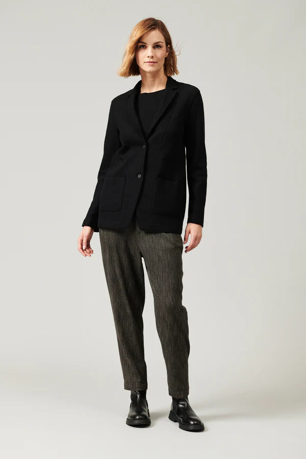 TRANSIT GIACCA BLACK UNLINED JACKET IN WOOL CLOTH