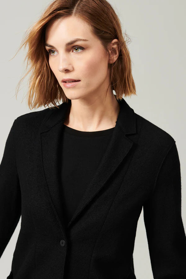 TRANSIT GIACCA BLACK UNLINED JACKET IN WOOL CLOTH