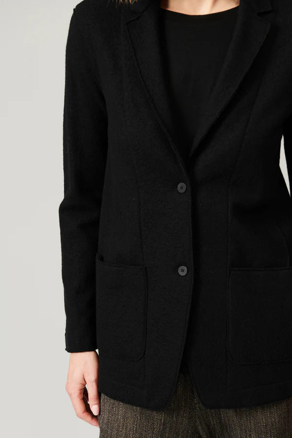 TRANSIT GIACCA BLACK UNLINED JACKET IN WOOL CLOTH