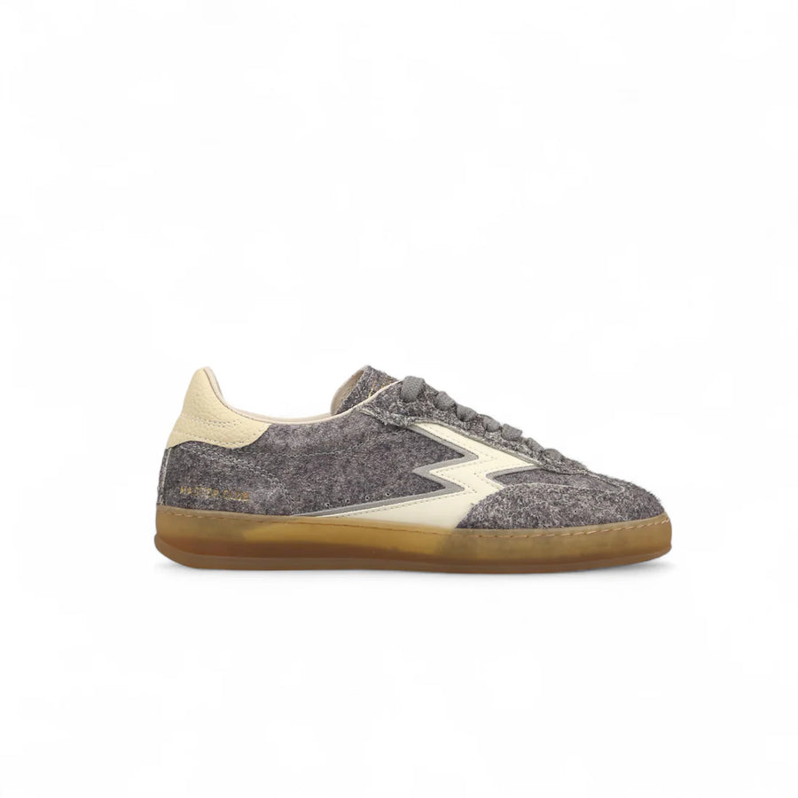 MASTER OF ARTS SNEAKERS - OFF WHITE LOGO GRAY FELT EFFECT CLUB