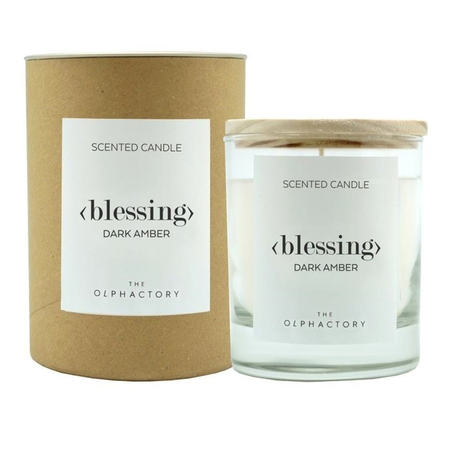 THE OLPHACTORY SCENTED CANDLE  < BLESSING > DARK AMBER
