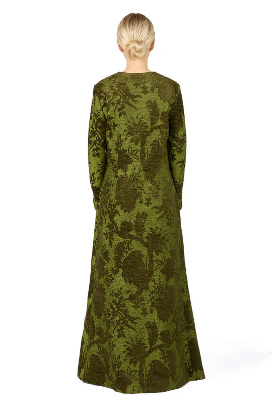 FOR RESTLESS SLEEPERS ARGIA IN JACQUARD GREEN VELVET