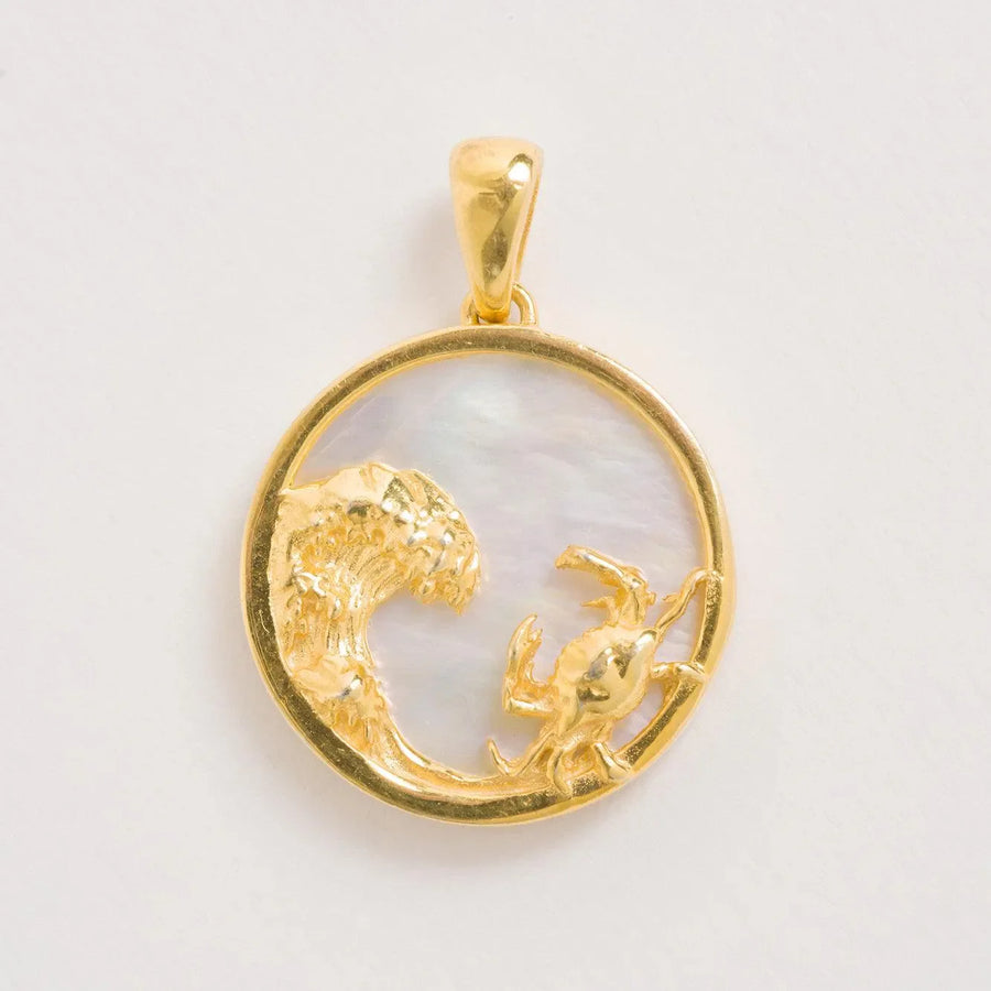 FREYA ROSE CANCER, GOLD ZODIAC NECKLACE