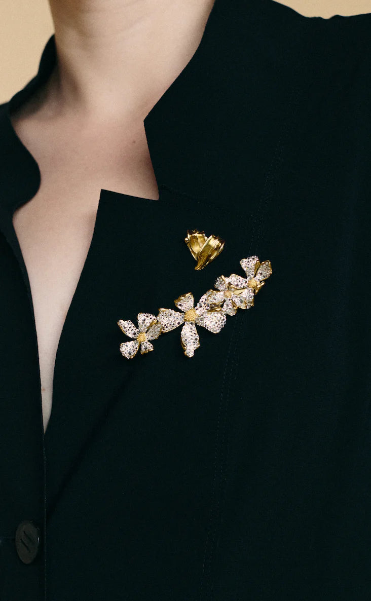 CECILE BOCCARA BROOCH / NECKLACE / CHOKER IN GOLD