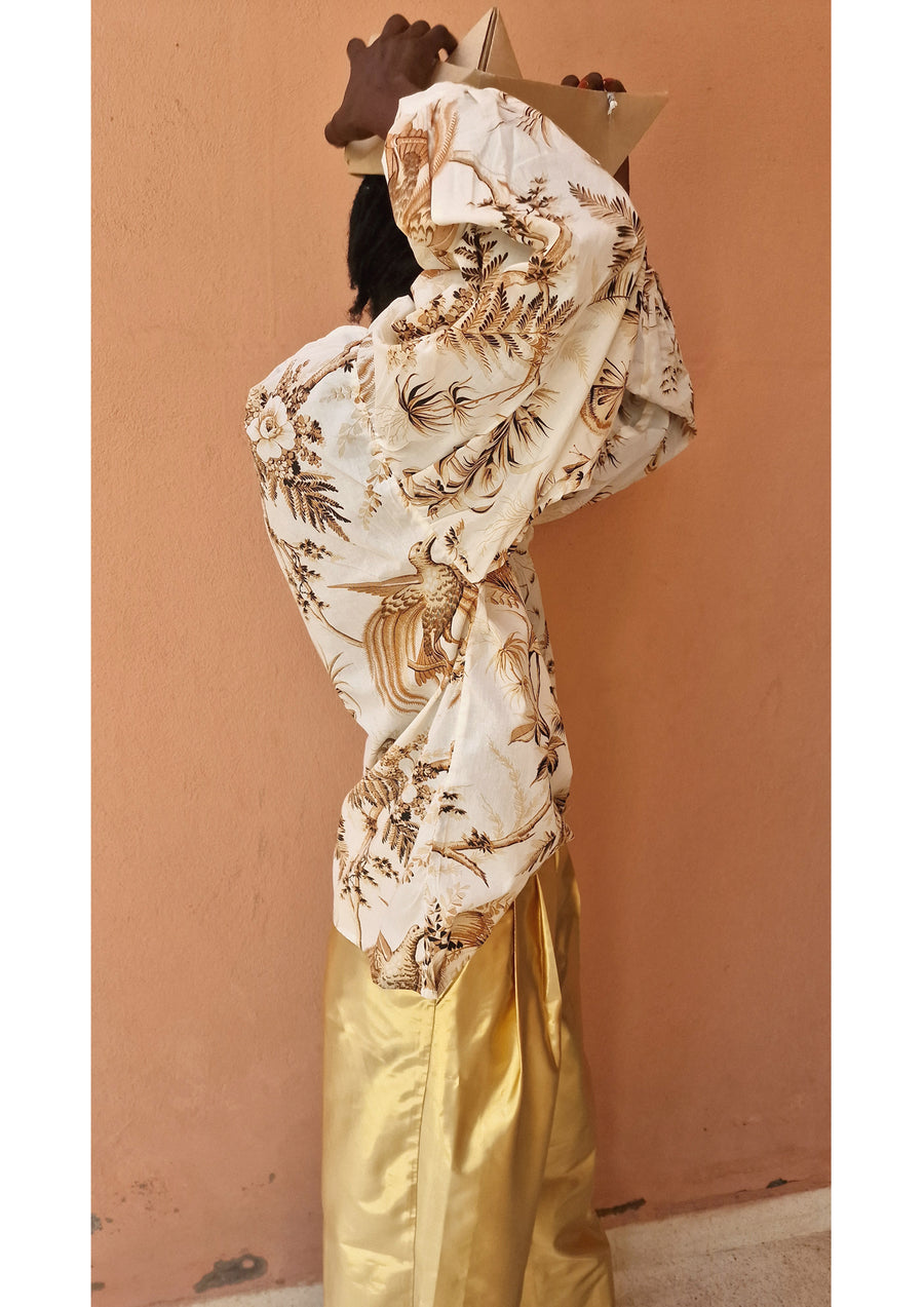 CLARAMONTE PARADISER BLOUSE IN OCRE