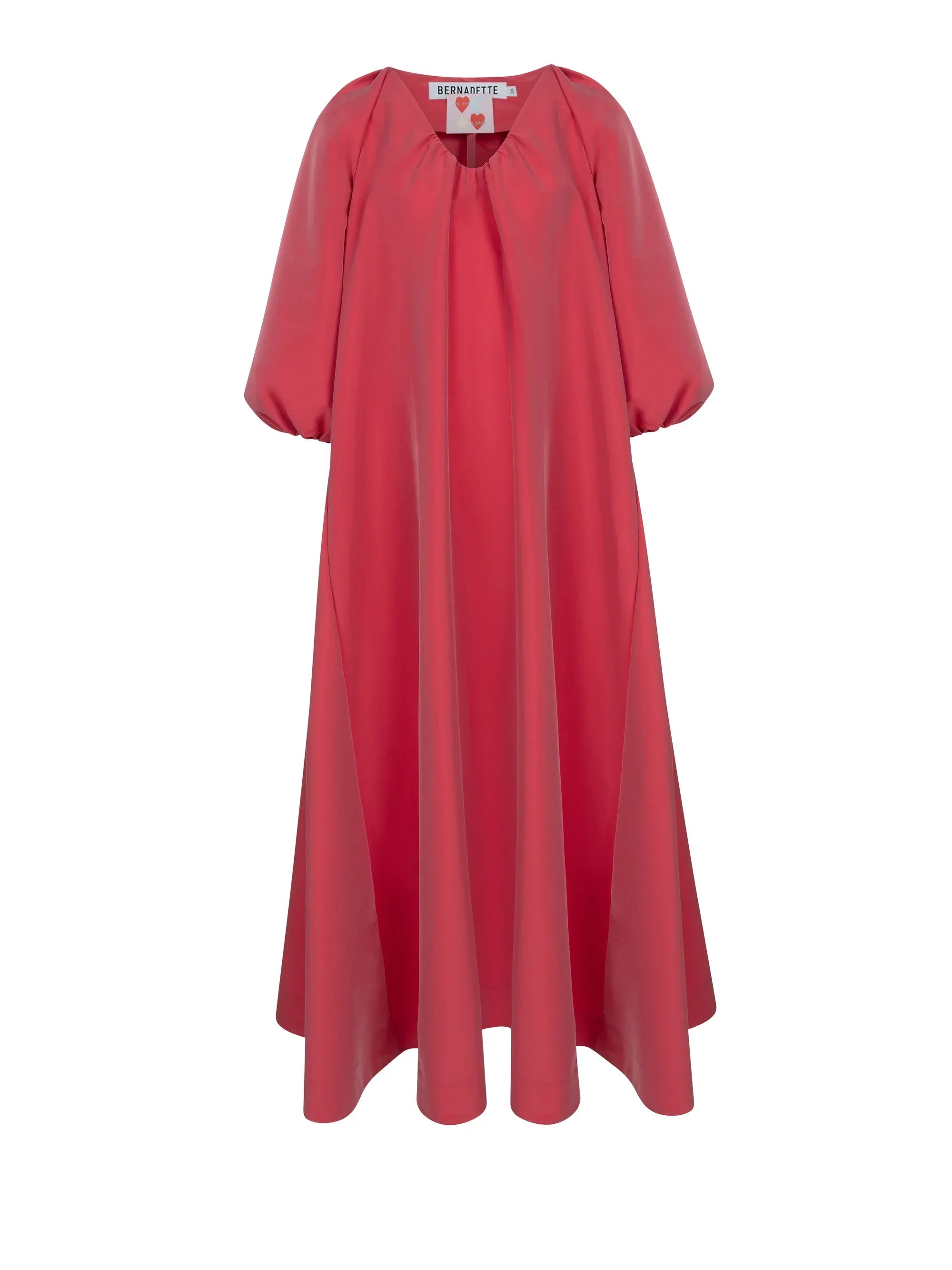 strapless open back dress Bernadette Dress Jude Cloth in Painted Paisley Red| Jude Connally main image 1