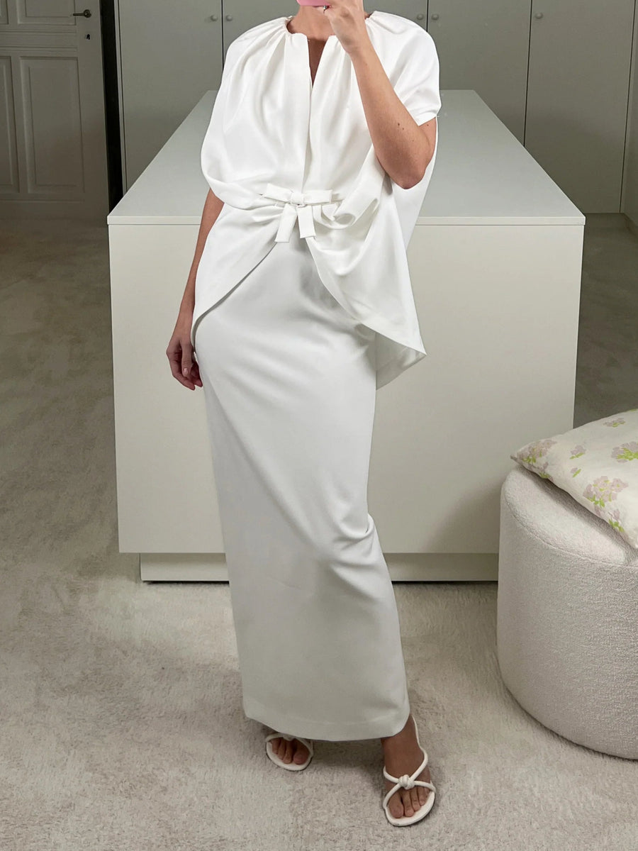 BERNADETTE DRESS GISLENE IN CREAM IVORY