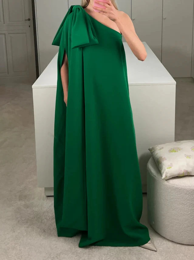 BERNADETTE DRESS SAMUEL IN EMERALD GREEN