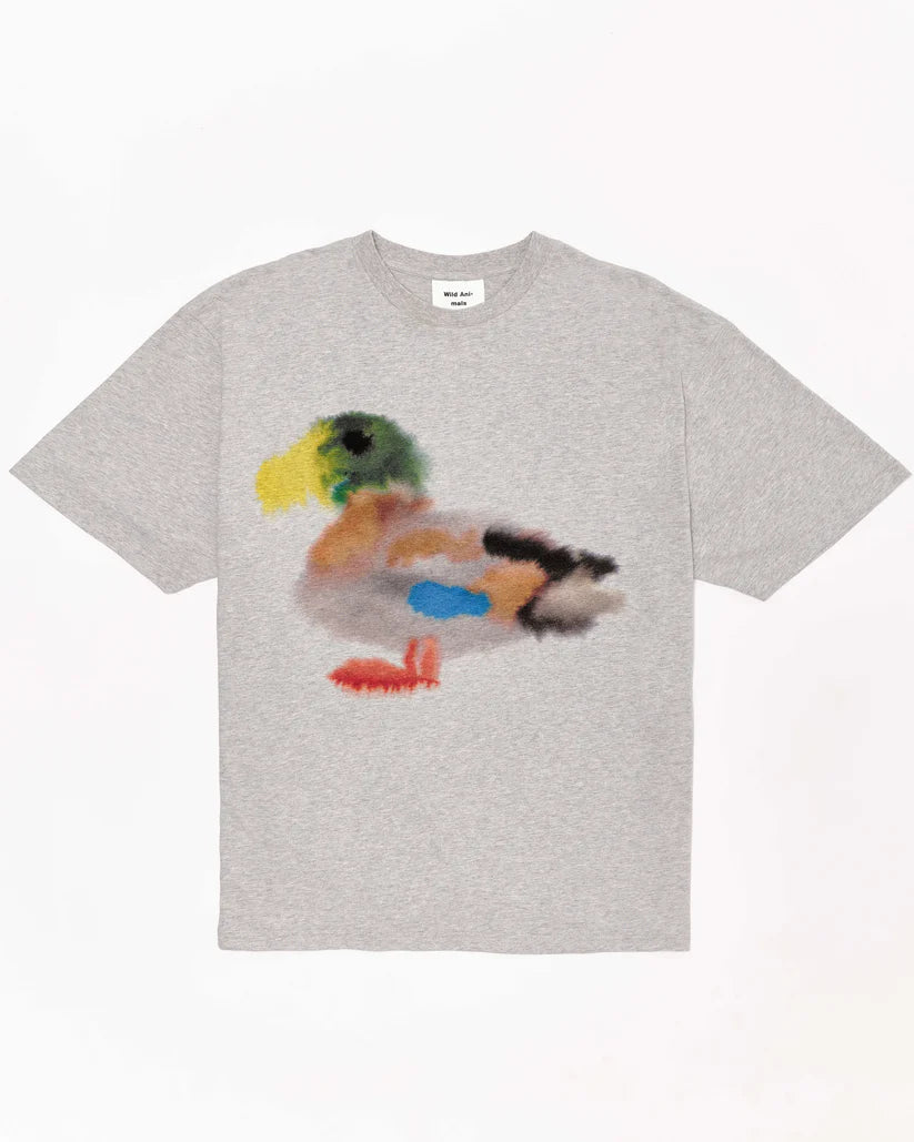 WILD ANIMALS DUCK DUCK T-SHIRT IN GREY