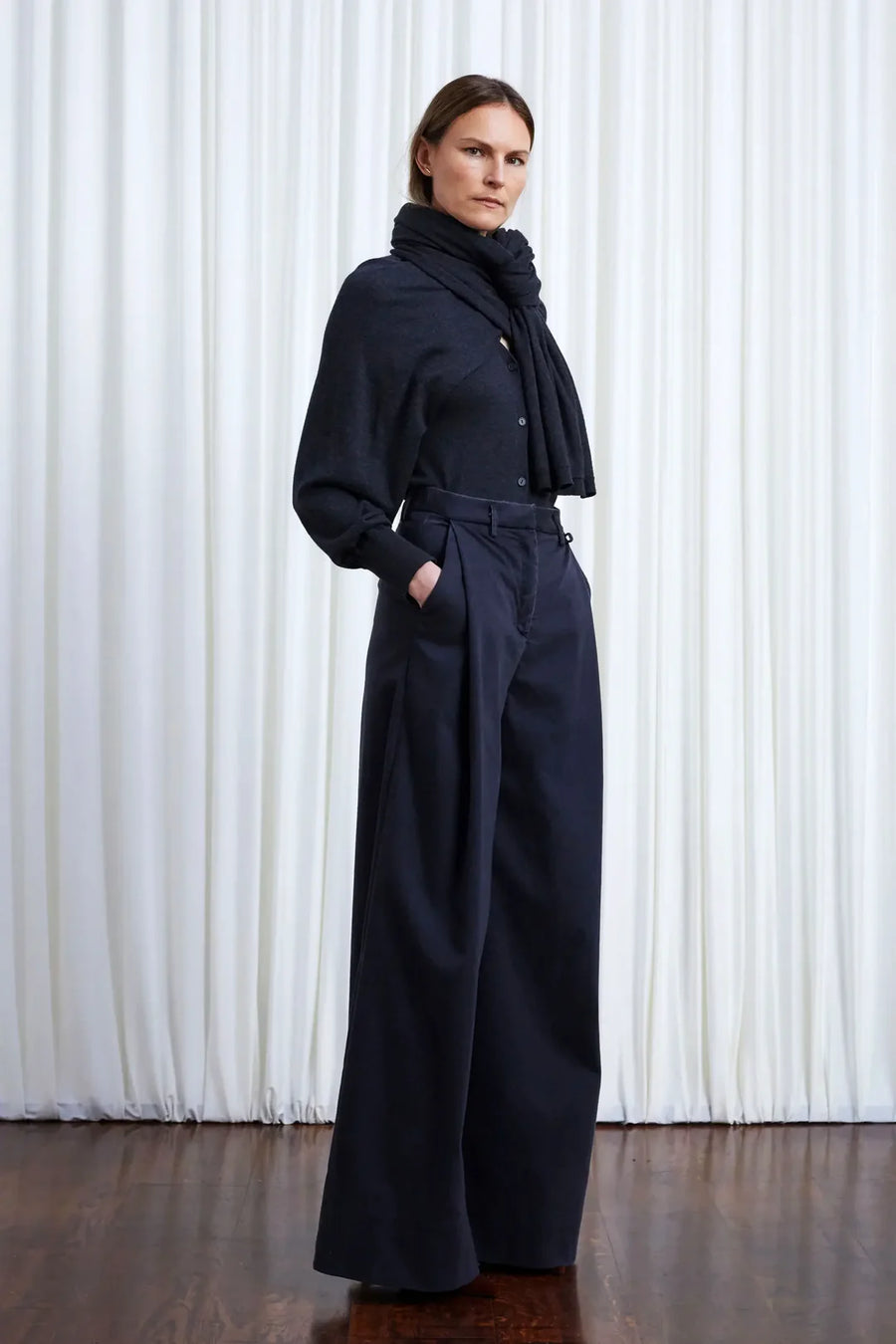 PALMER HARDING IN YOUR ARMS TROUSERS IN CHARCOAL DENIM