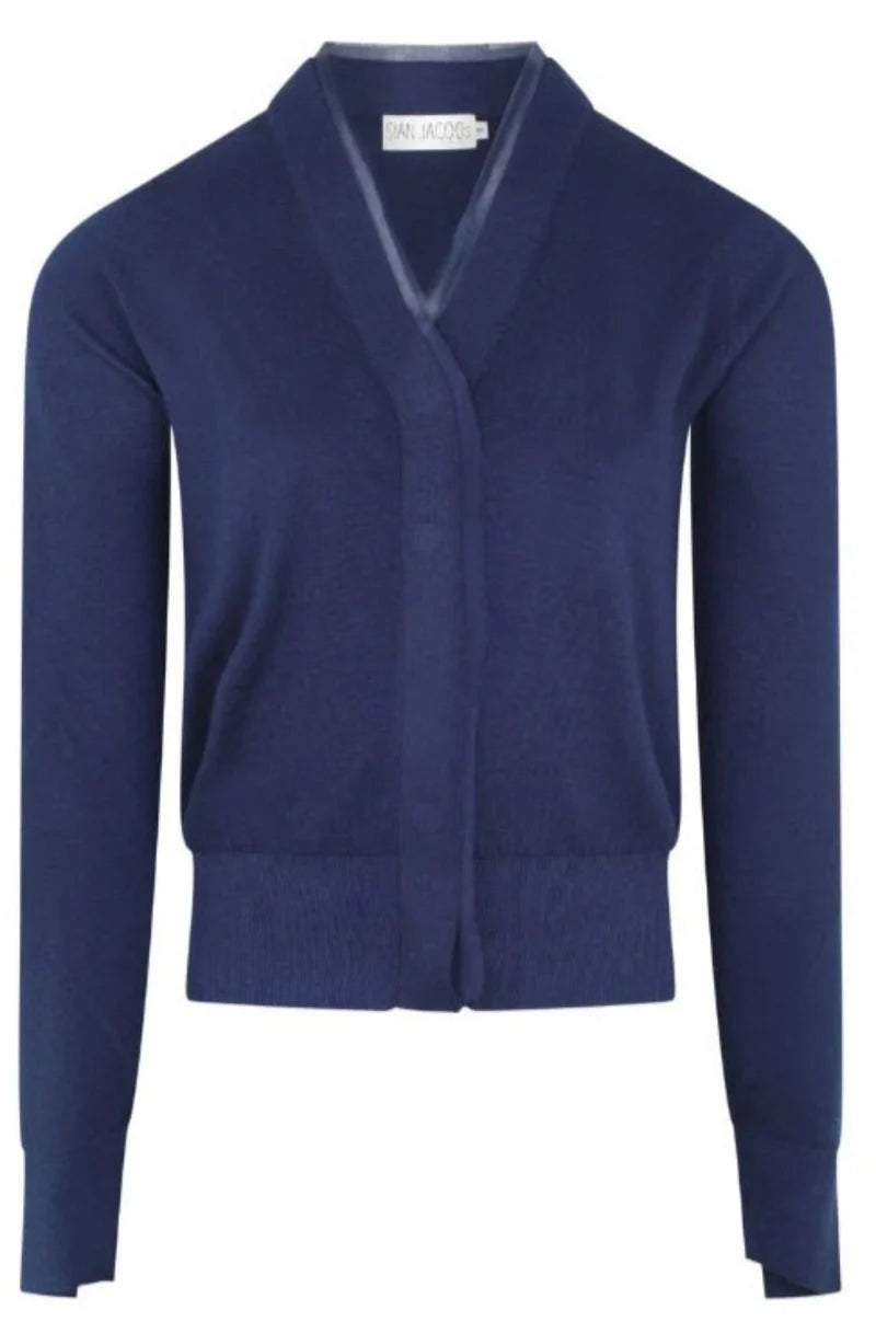 SIAN JACOBS MOBY CARDIGAN IN DARK NAVY