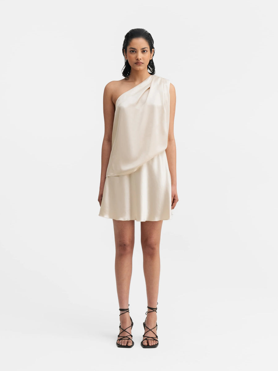 AHLVAR GALLERY ELLE SATIN TANK IN CREAM