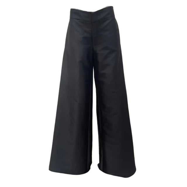 ROISIN LINNANE TAFFETA CAZ PANTS IN  BLACK