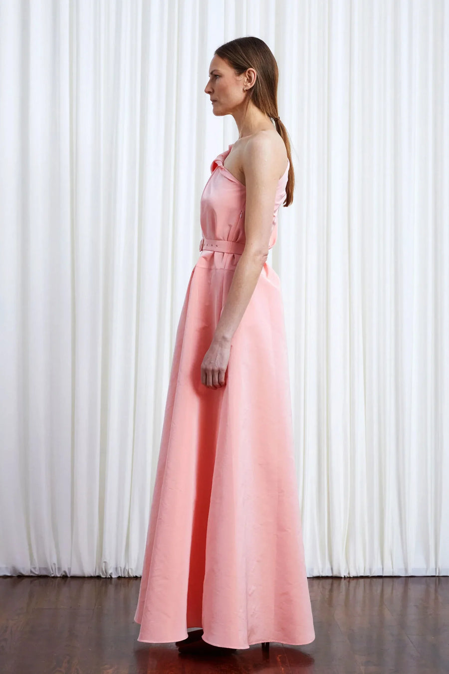PALMER HARDING WORRIES FADE DRESS IN PINK TAFFETA