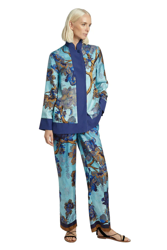 FOR RESTLESS SLEEPERS AGRIO JACKET IN FLOWERS BLUE