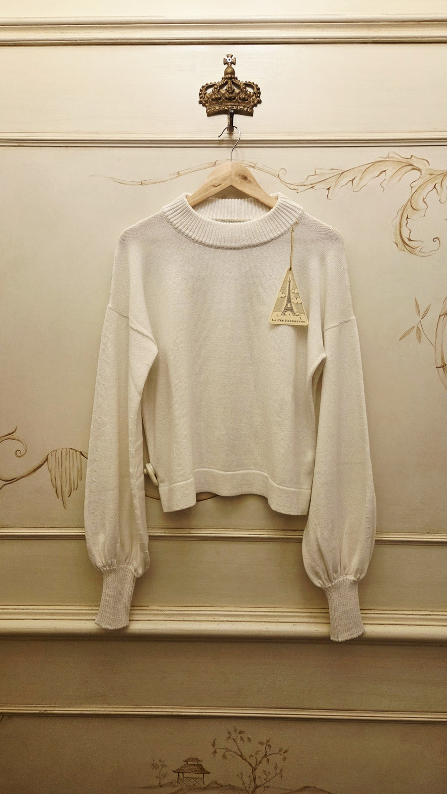LA FEE PARISIENNE CREWNECK KNIT IN CREAM
