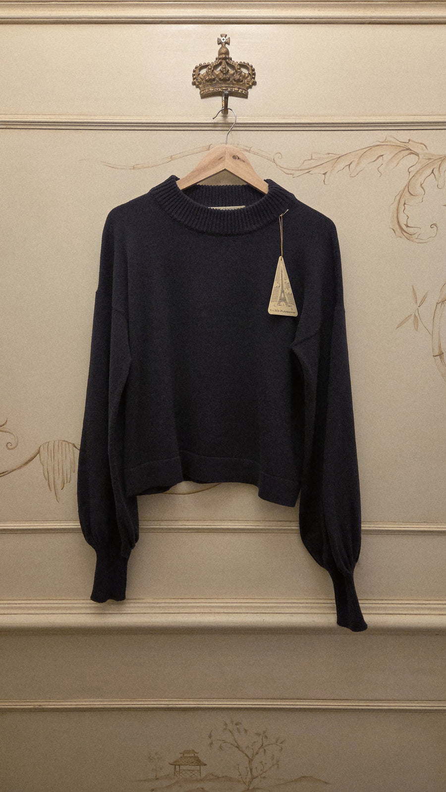 LA FEE PARISIENNE CREWNECK KNIT IN NAVY