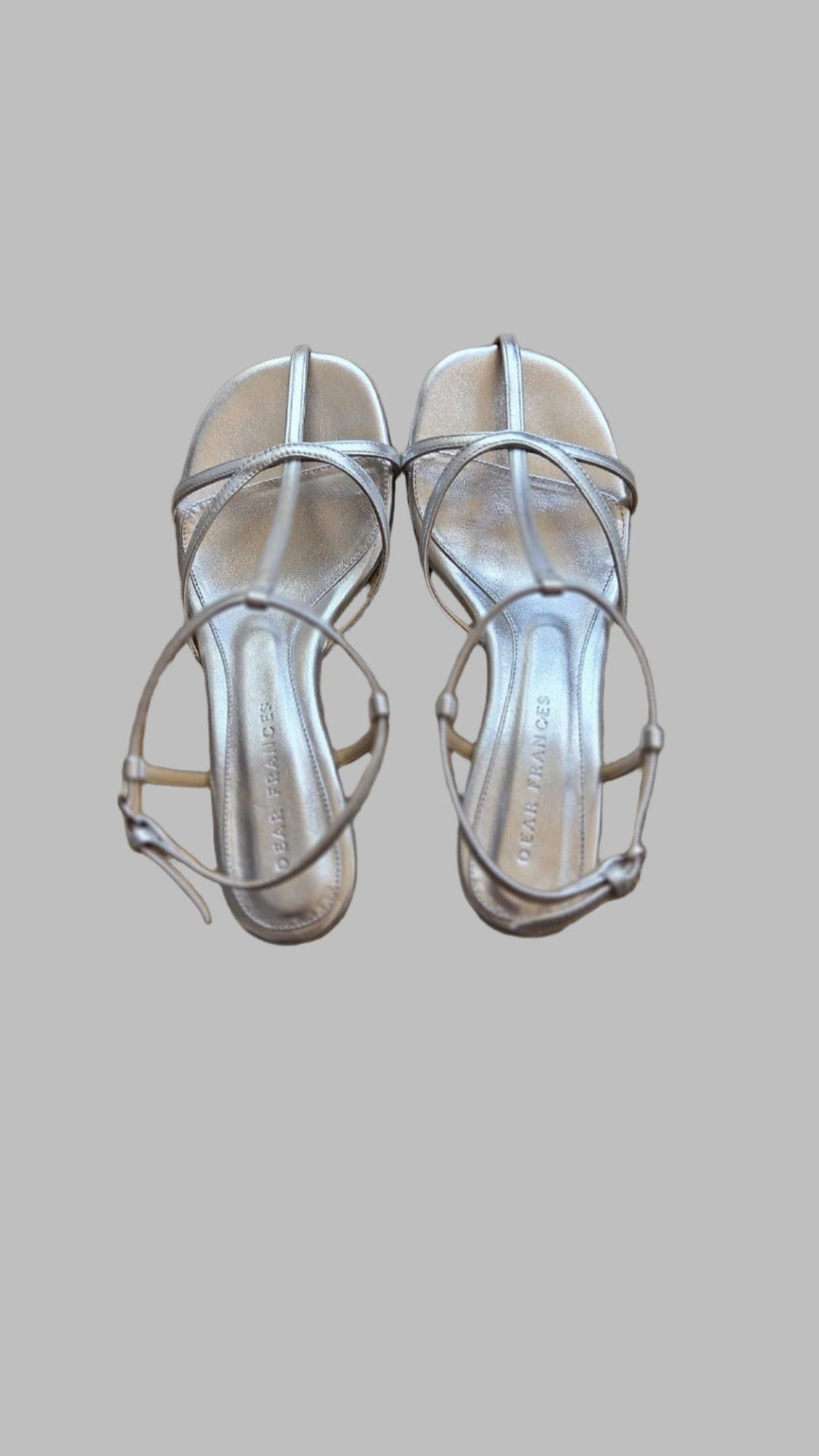 DEAR FRANCES TEE SANDAL IN SILVER