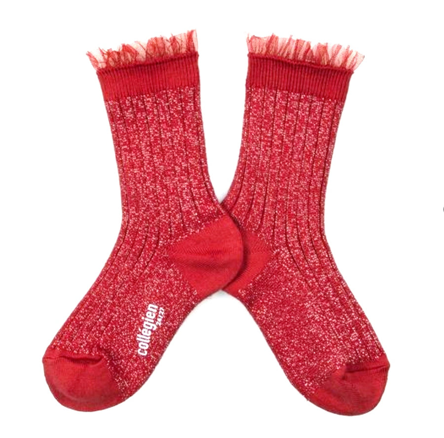 COLLEGIEN ALIZEE SOCKS IN ROUGE CARMIN (RED)