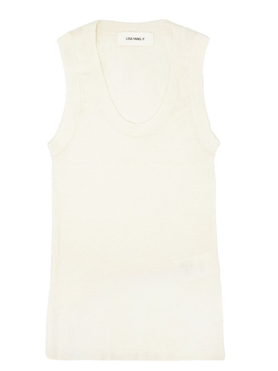 LISA YANG INA SLEEVELESS TOP IN IVORY