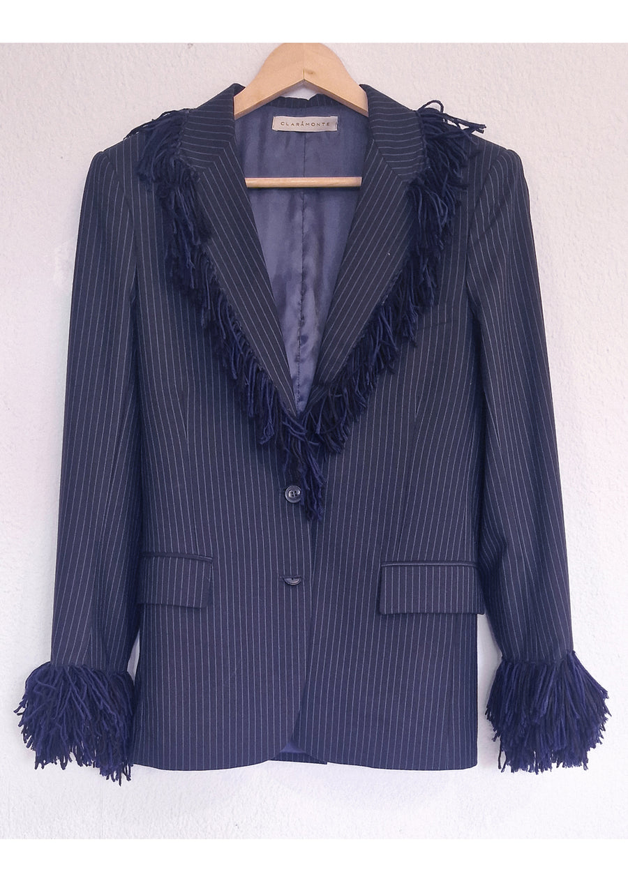 CLARAMONTE INUIT JACKET IN NAVY STRIPES