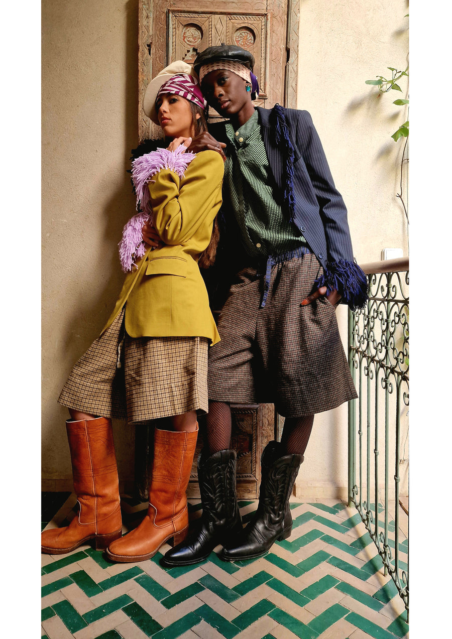 CLARAMONTE INUIT JACKET IN NAVY STRIPES