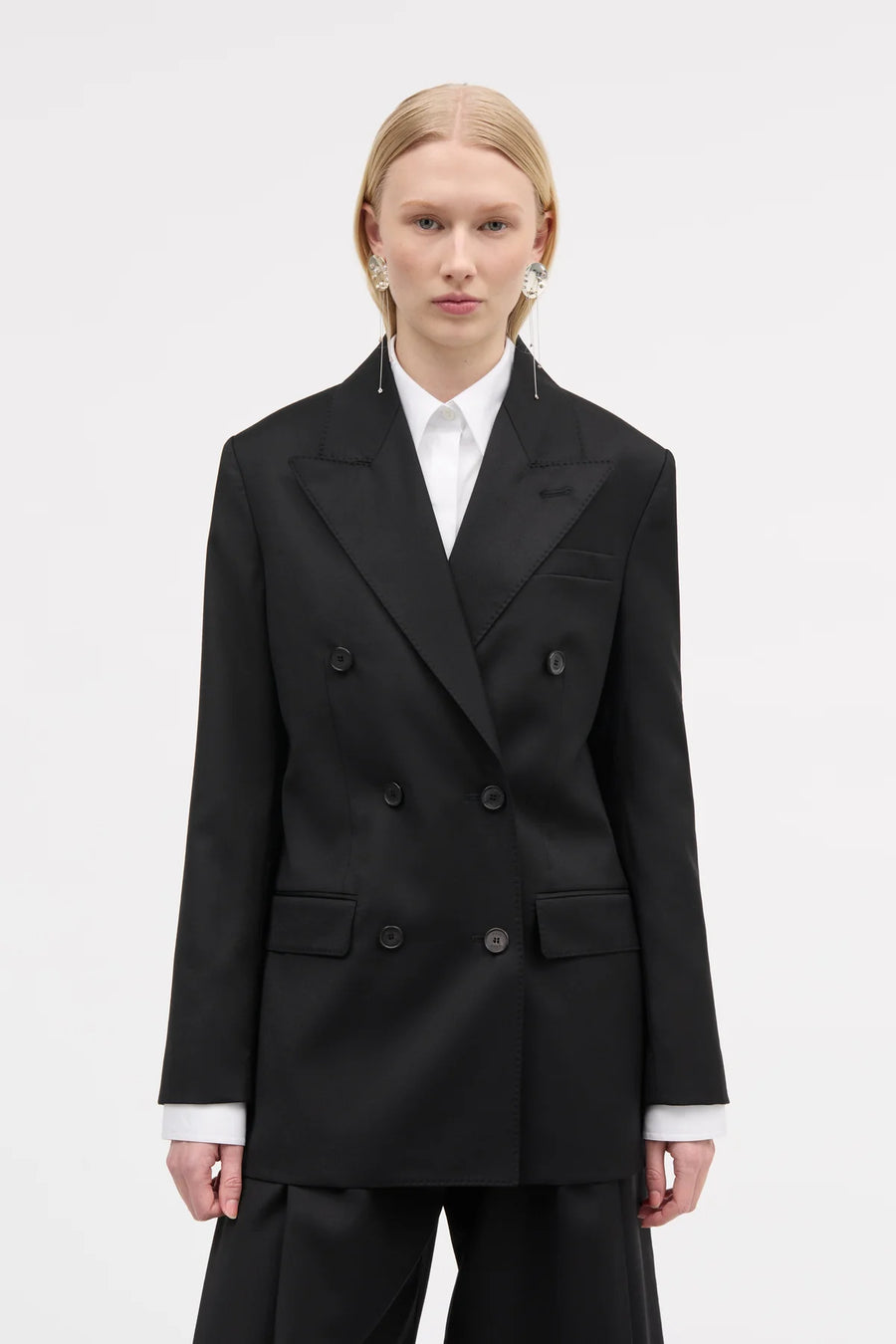 MKDT ATELIER JUANA DOUBLE BREASTED BLAZER IN BLACK