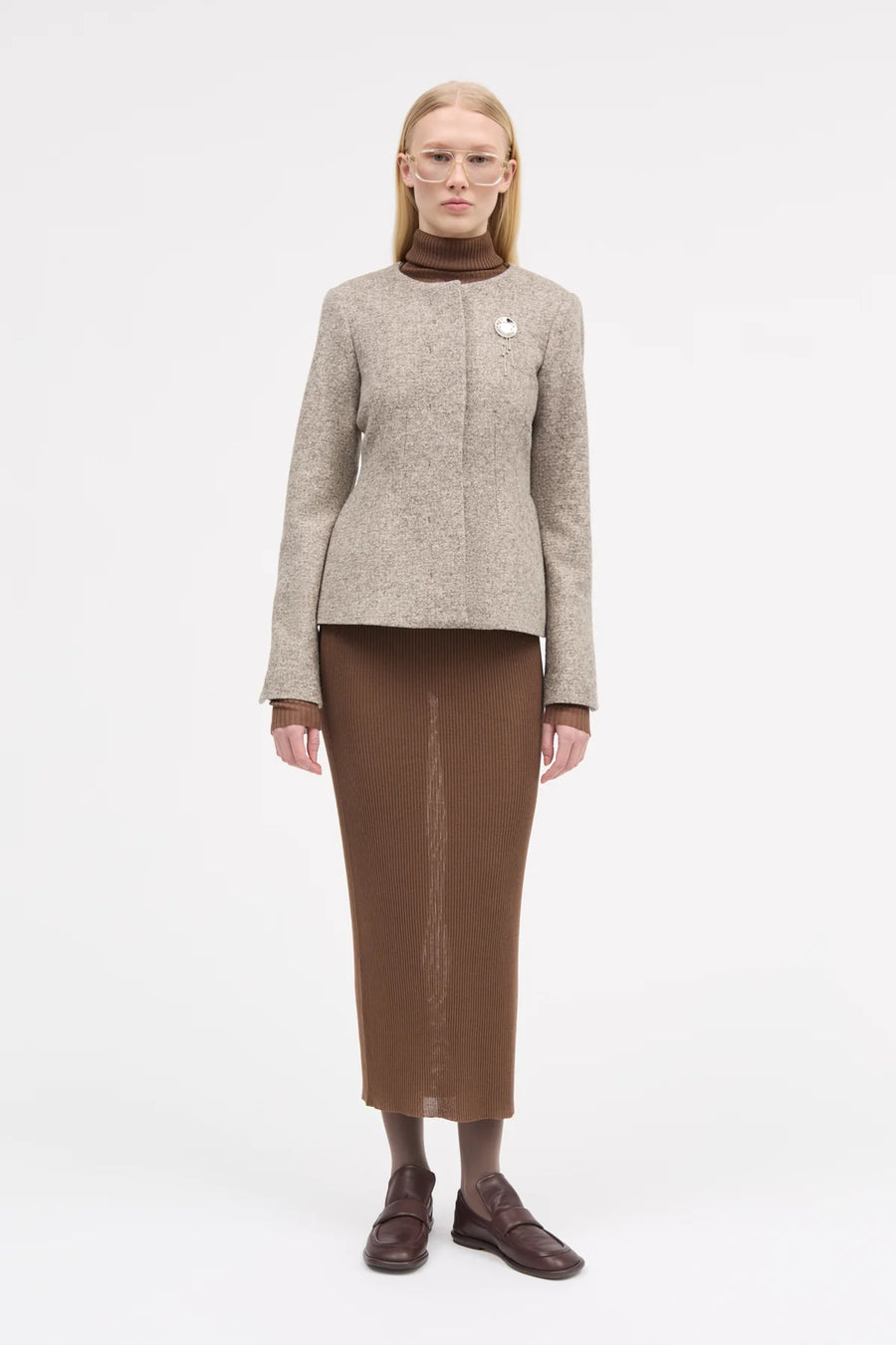 MKDT ATELIER JULIENNE JACKET IN MINK MELANGE