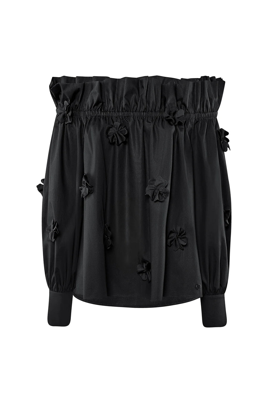 ARMARGENTUM KARA BLOUSE IN NITRIUM BLACK