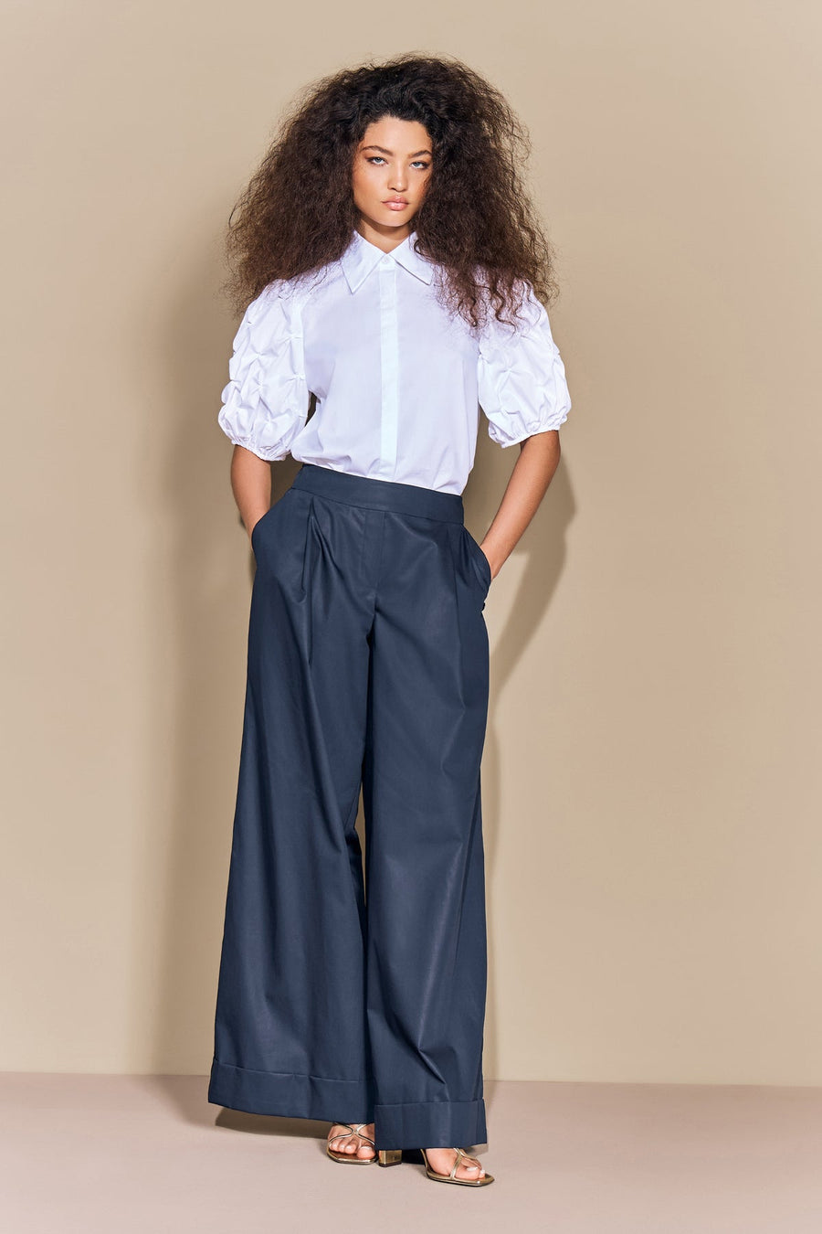 ARMARGENTUM KARLOTTA BLOUSEPANTS IN DARK SAPPHIRE