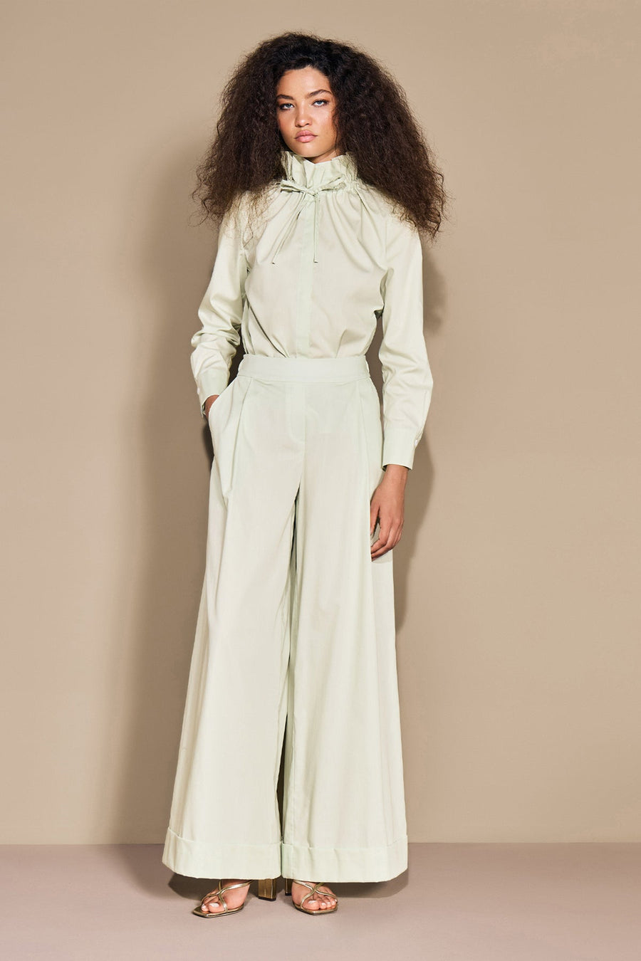 ARMARGENTUM KARLOTTA BLOUSEPANTS IN GREEN TINT