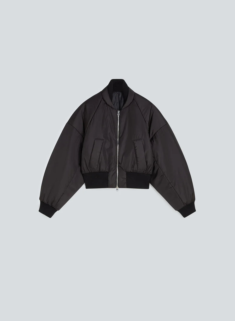 KASSL EDITIONS BOMBER CROPPED IN BLACK