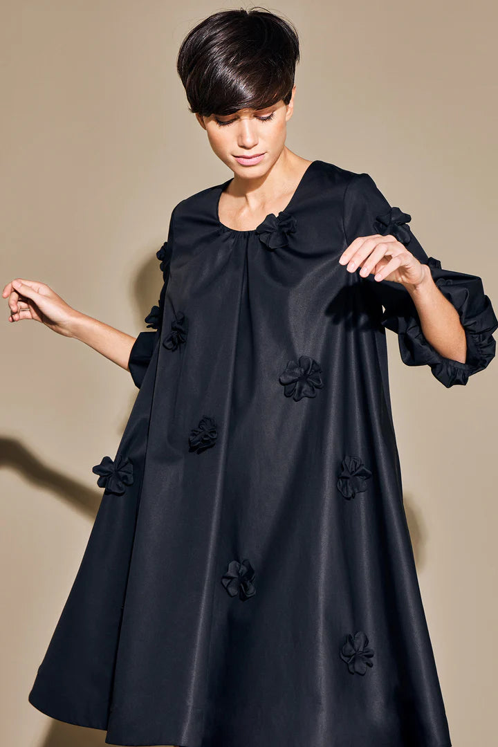 ARMARGENTUM KISSME DRESS IN NITRIUM BLACK