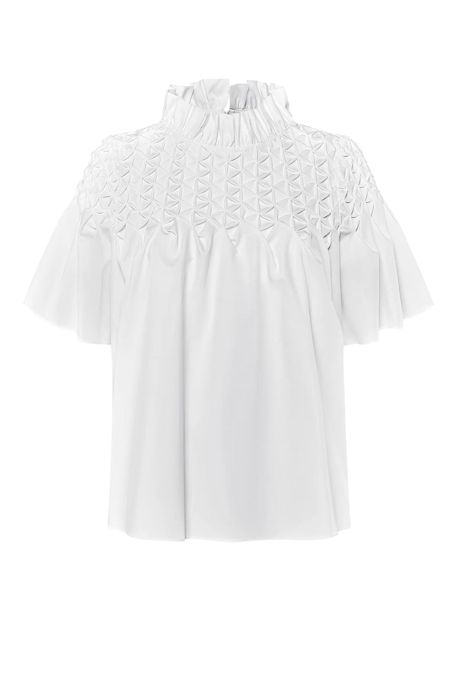 ARMARGENTUM KOKO BLOUSE IN ALBA WHITE