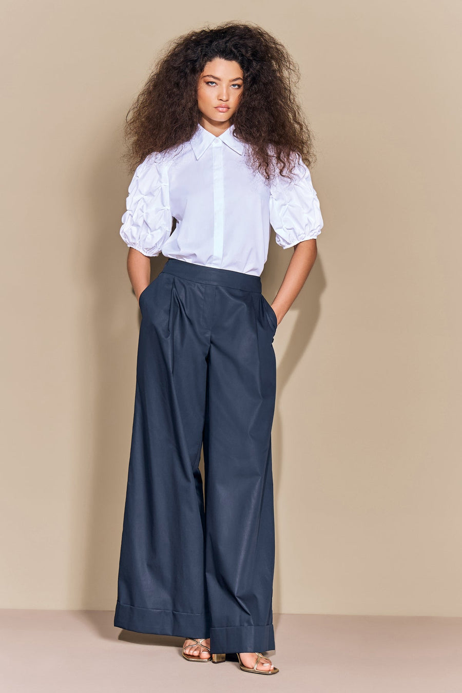ARMARGENTUM LALITA BLOUSE IN ALBA WHITE