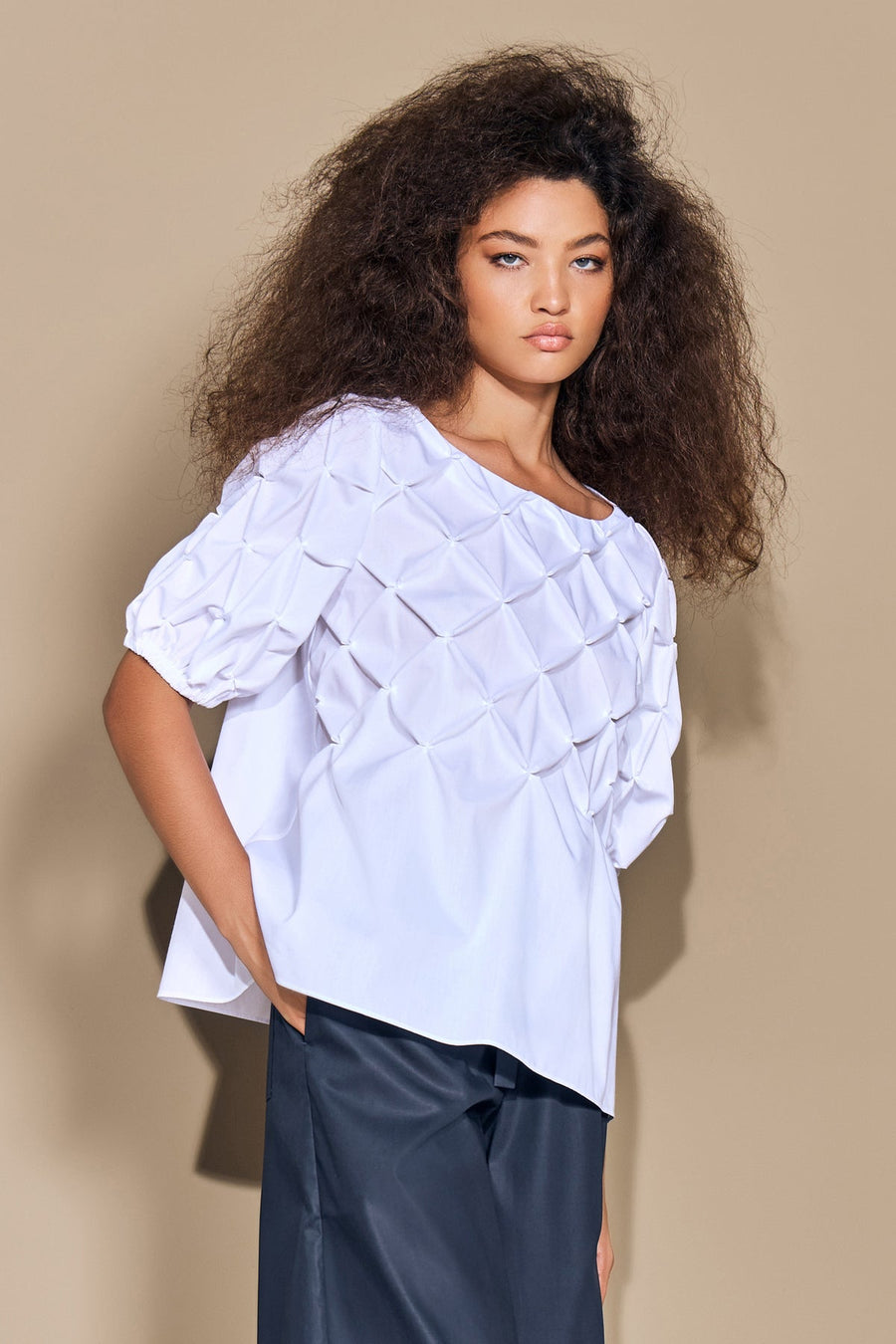ARMARGENTUM LILITH BLOUSE IN ALBA WHITE