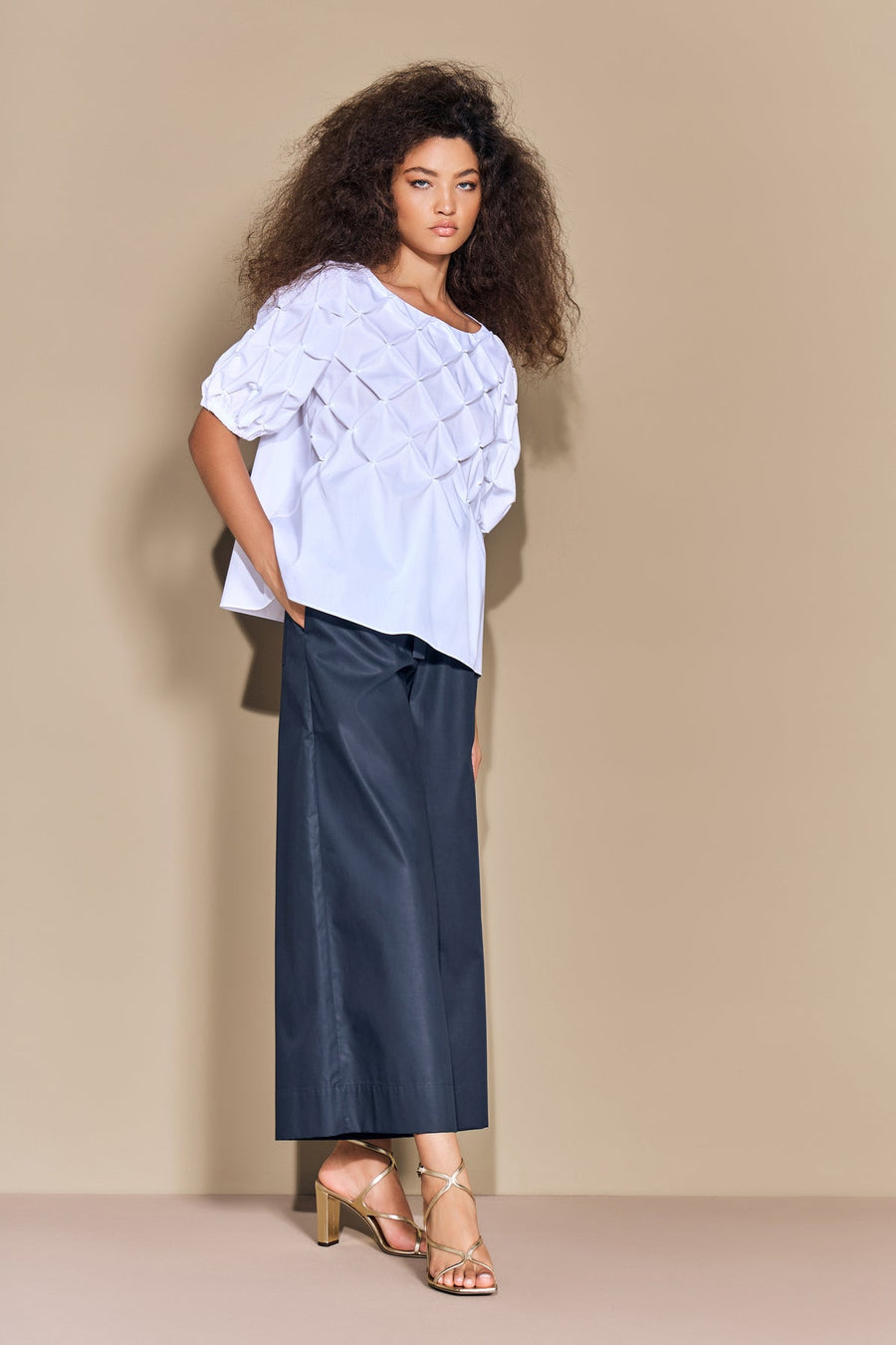 ARMARGENTUM LILITH BLOUSE IN ALBA WHITE