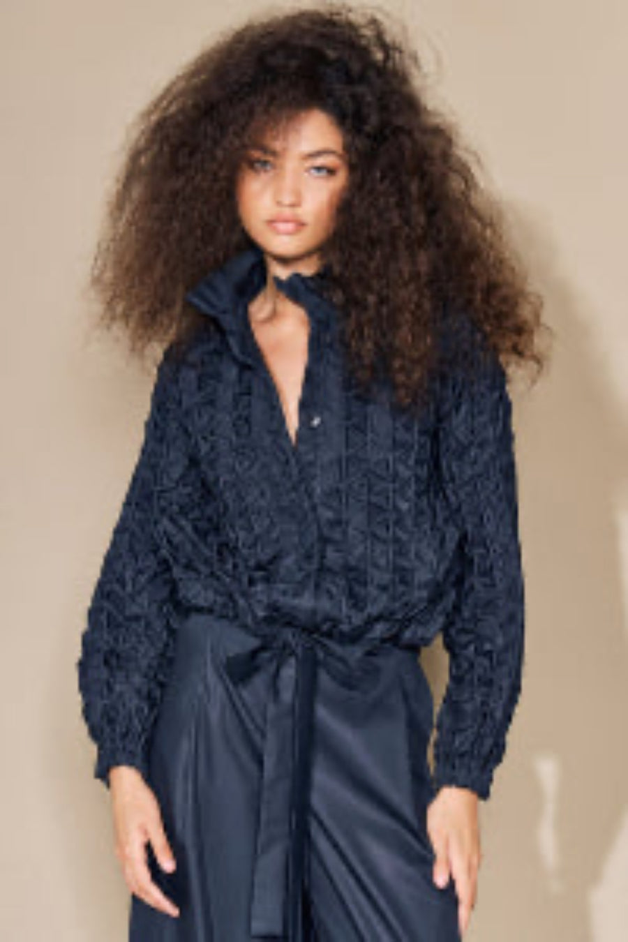 ARMARGENTUM LORELLA JACKET IN DARK SAPPHIRE