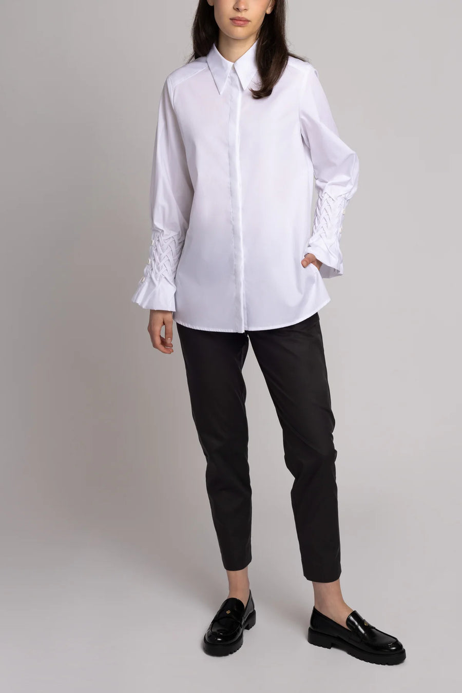 ARMARGENTUM MALOU BLOUSE IN ALBA WHITE