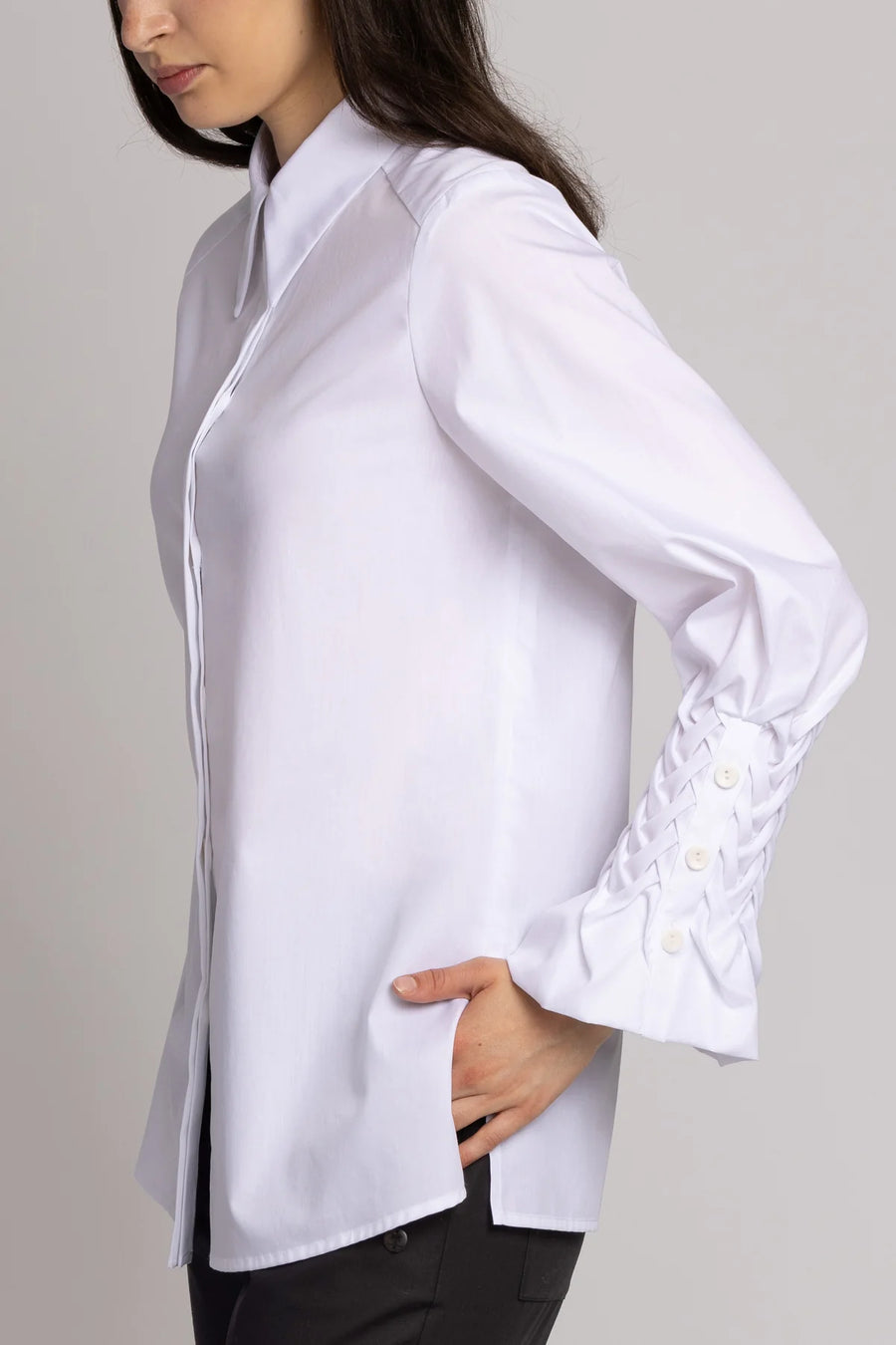 ARMARGENTUM MALOU BLOUSE IN ALBA WHITE