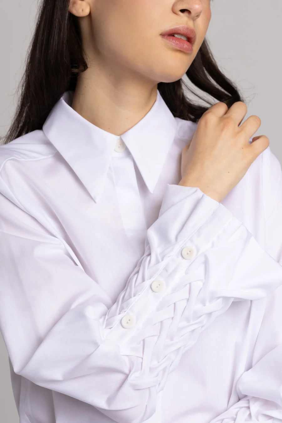 ARMARGENTUM MALOU BLOUSE IN ALBA WHITE
