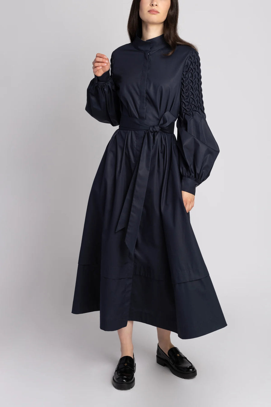 ARMARGENTUM MARCELLA DRESS IN DARK SAPPHIRE